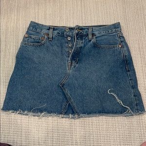 Re/Done Jean skirt